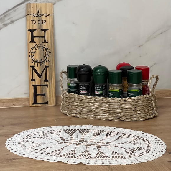 Oval White Knit Tablecloth, Table Linens, Tablecloth Crochet, Embroidered Runner - Picture 3 of 10